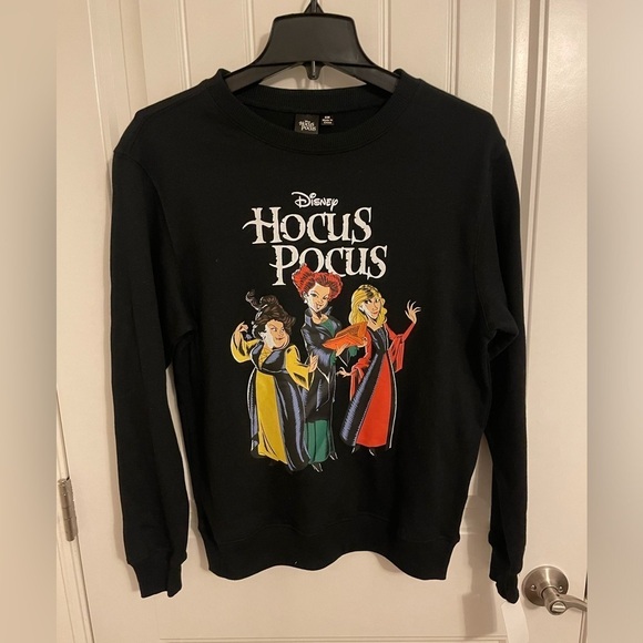Disney Hocus Pocus WITH THE 3 Ladies Long sleeve  Sweatshirt‎ women Size S Black - Picture 1 of 8